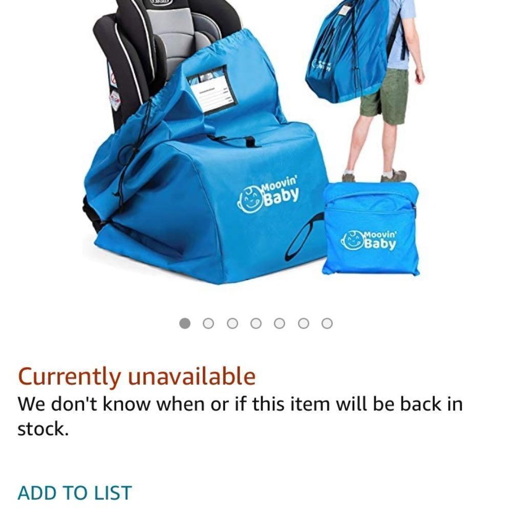 New travel bag for car seat. This is from Amazon‎